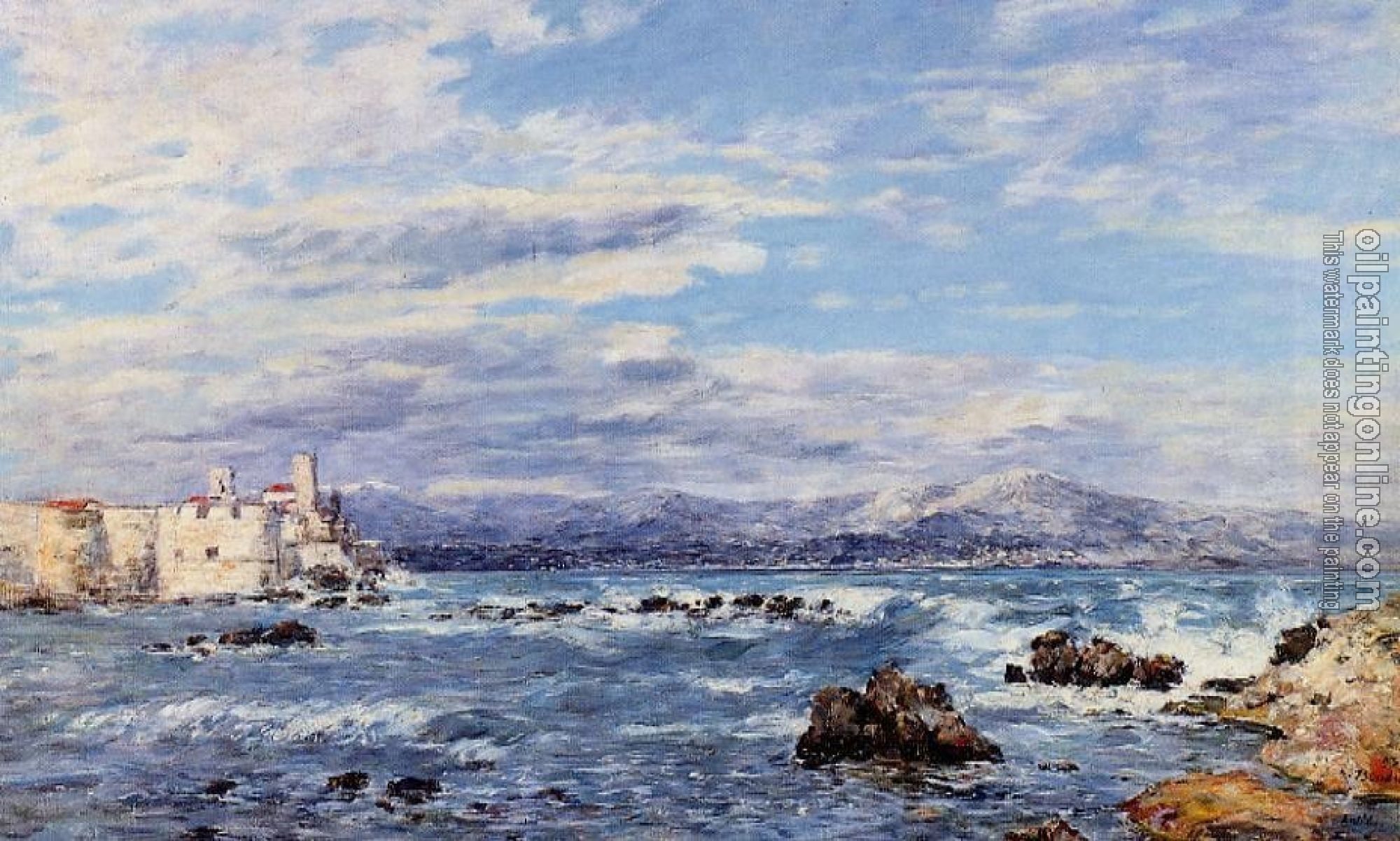 Boudin, Eugene - A Gusty Northwest Wind at Antibes